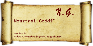 Nosztrai Godó névjegykártya